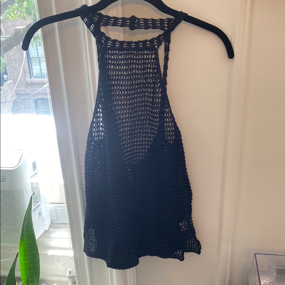 Free People Black Knit Sleeveless Top